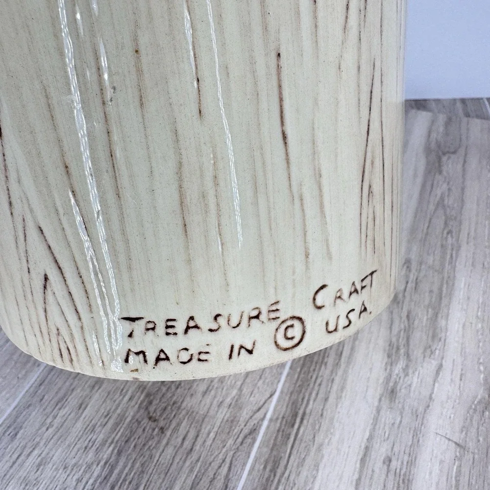 Treasure‎ Craft USA Tea Canister Ceramic Vintage Kitchen Storage Jar w Lid